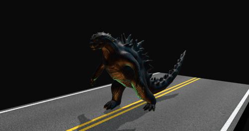 Godzilla 3d Model rig preview image